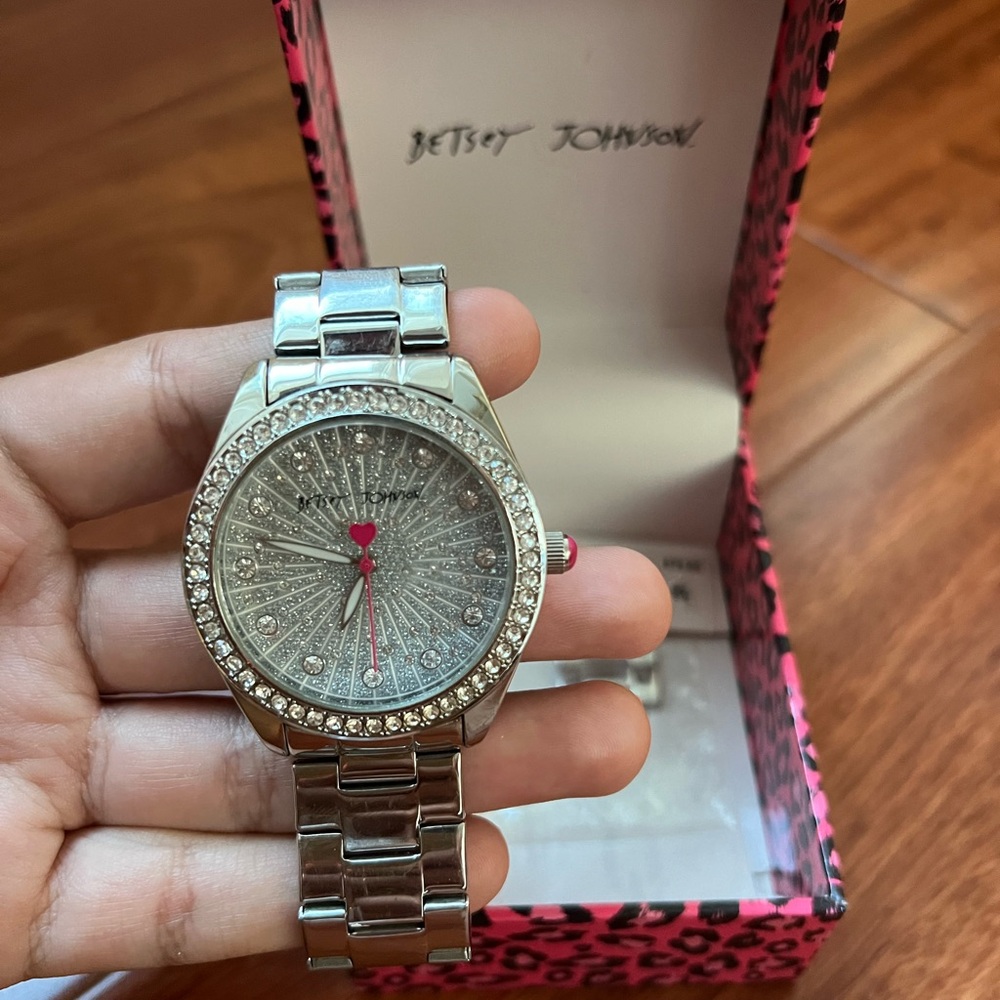 Betsey Johnson silver watch